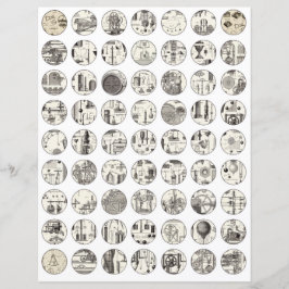 Collage Sheet Vintag Science Scrapbook elements