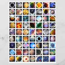 Collage Sheet Weltraum Scrapbook-Elemente