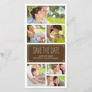 Collage simple Enregistrer la date Carte photo