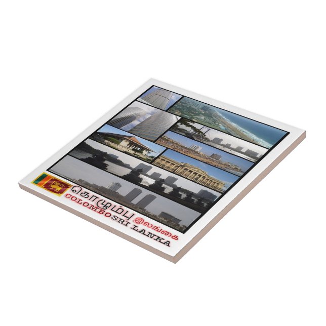 Collage, Sri Lanka, Asien, Fliese (Seite)