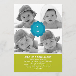 Collage sucré photo Invitation d'anniversaire