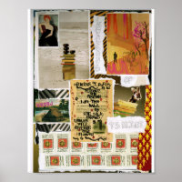 Collage Torn Art Therapy Handentworfenes Poster