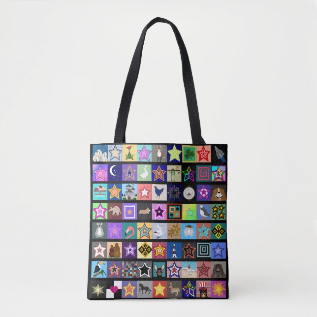 Collage Tote Bag Tasche (Vorderseite)