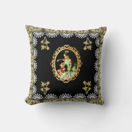 Collage Vintag Retro mit Spitzen und Blume Kissen