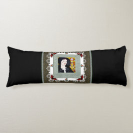 Collage Vintag Retro mit Spitzen und Blume Seitenschläferkissen