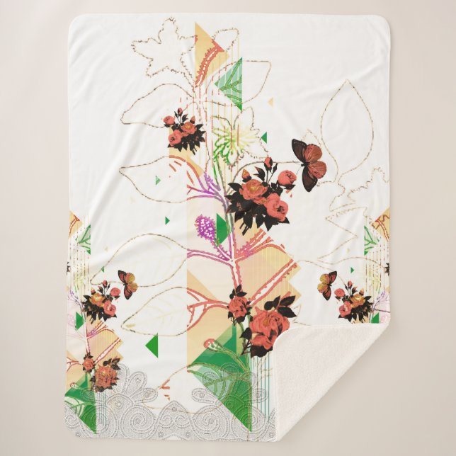 Collage Vintag Sherpadecke (Vorderseite)