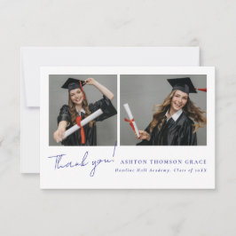 Collage von zwei Fotos modernes Design Dankeskarte