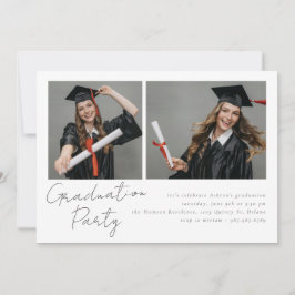 Collage von zwei Fotos modernes Design Einladung