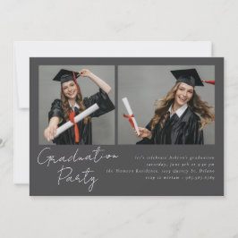 Collage von zwei Fotos modernes Design Einladung