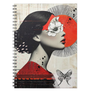 Collage with Moth   Notebook Notizblock
