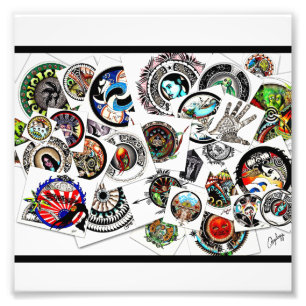 Collage-Zeichnungen Fotodruck