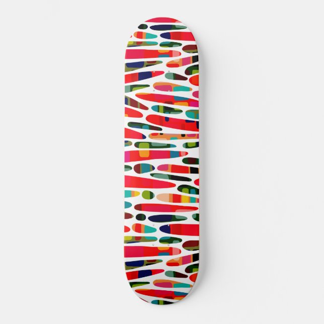 Collaged Color Splash 150222 Skateboard (Vorderseite)