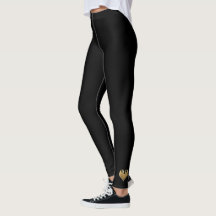 Collants à cœur doré à la cheville