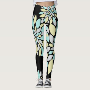 Collants à motif de fleurs aux pétales pastel