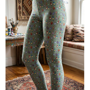 Collants à motif d'oiseau de dessin animé excentri