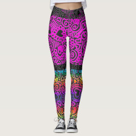 Collants à motif gribouillis