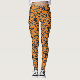 Collants à motif gribouillis