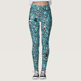 Collants à motif gribouillis
