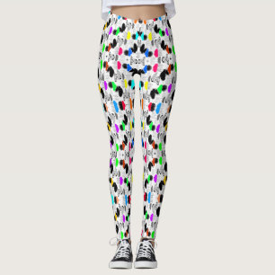 Collants à motifs de nuages colorés mignons