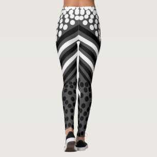 Collants à rayures à pois funky et gras