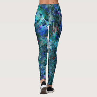 Collants abstraits Blue Ocean Flows - grand motif