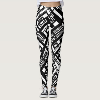 Collants abstraits noir et blanc