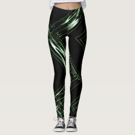 Collants Abstraits Vert Clair à Vert Foncé