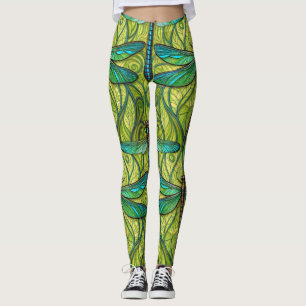 Collants avec un motif vibrant de libellule