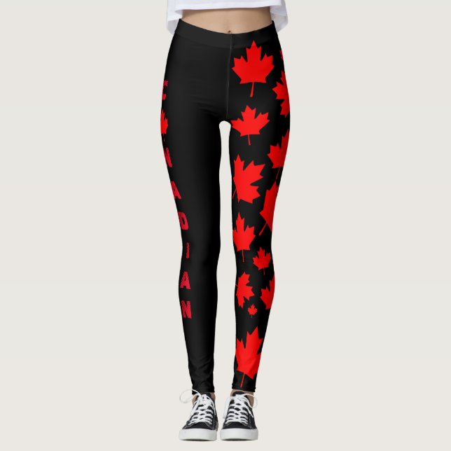 Collants canadiens noirs (Devant)