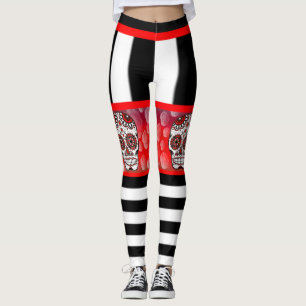 Collants Crânes Et Roses