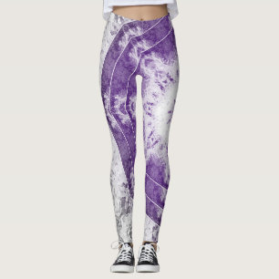 Collants d'art fractal violet gris