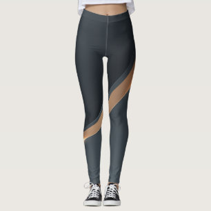 Collants de Fitness Luxe en Or Noir