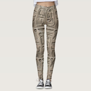 Collants de style à motif de hiéroglyphes égyptien