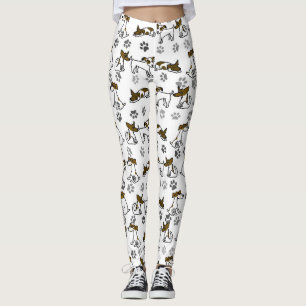Collants Dessin Animé Chien Blanc
