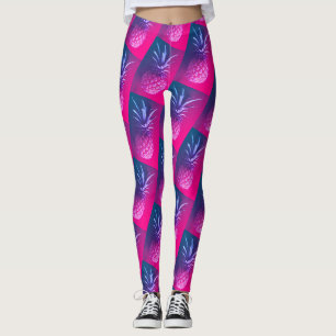 Collants Funky Rose Violet Délicieux Ananas