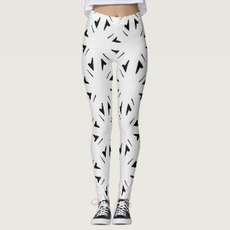 Collants géométriques noir et blanc modernes