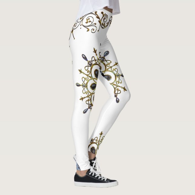 collants longs bleu or blanc (Droite)