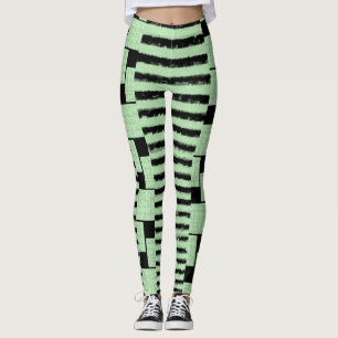 Collants longs noirs et verts