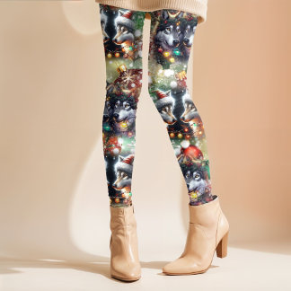 Collants Loups de Noël