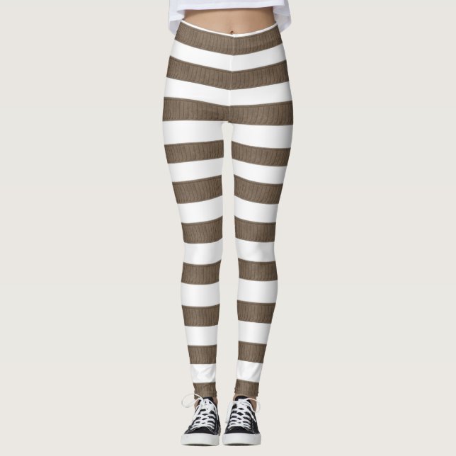 Collants marron et blanc (Devant)