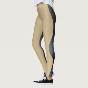 Collants modernes abstraits beige noir   Femme élé