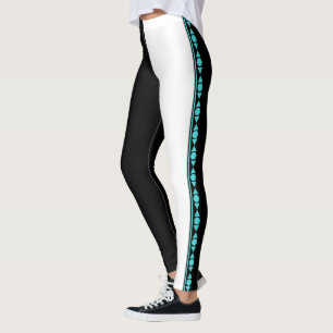 Collants noir et blanc