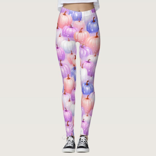 Collants Pastel Halloween Pumpkin Sparkle (Devant)