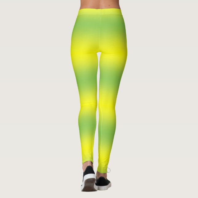 Collants pastel jaune et vert long (Dos)