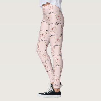 Collants personnalisés Papillon Rose