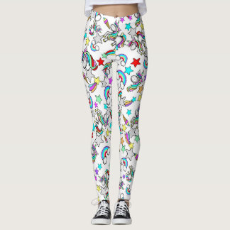 Collants pour dames de dessin animé licorne