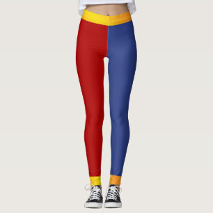 Collants rouge bleu orange
