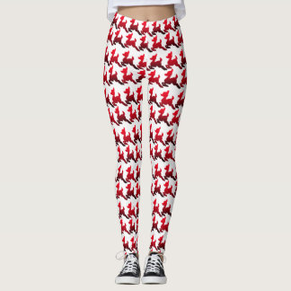 Collants rouges et blancs emballage cadeau