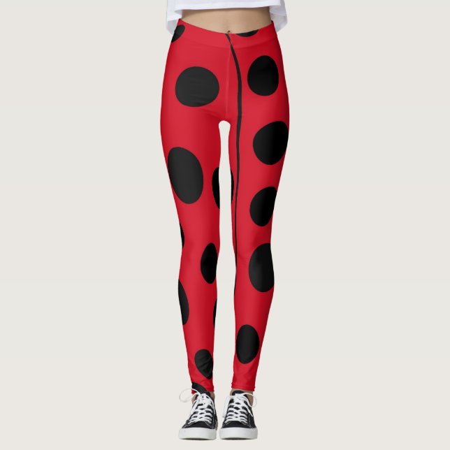 Collants Taches Rouges et Noires de coccinelle (Devant)