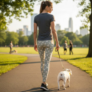 Collants vert olive avec Pitbulls et jouets ludiqu